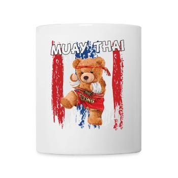 Muay Thai Bear Teddy Bear Cadeau - Mug blanc - blanc - Devant