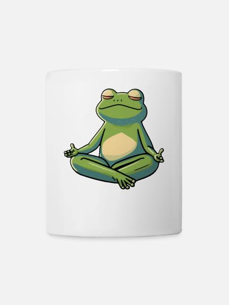 Chillender enspannter Frosch - Tasse - Weiß