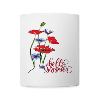 hello Summer - Tasse - Weiß - Vorne