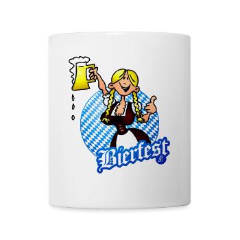 Bierfest Cheers Girl Illustration - Tasse - Weiß - Vorne