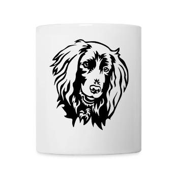 German Longhair Head - Mug - white - Front