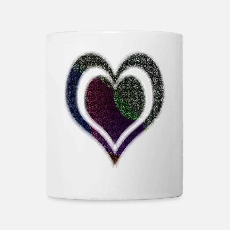 Double cœur - Mug blanc - blanc
