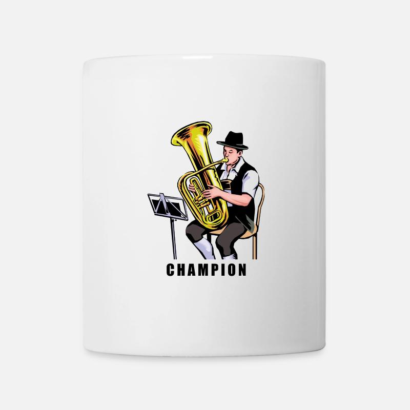 Tuba Champion Emblem - Tasse - Weiß