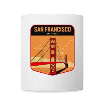 Golden Gate Retro Badge San Francisco - Mug - white - Front