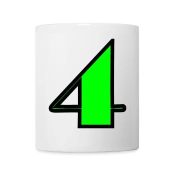 4 JAHRE,4. GEBURTSTAG,4 GEBURTSTAG,4 - Tasse - Weiß - Vorne