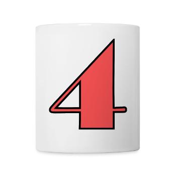 4,4 JAHRE,4. GEBURTSTAG,4 JAHRE JUBILÄUM - Tasse - Weiß - Vorne