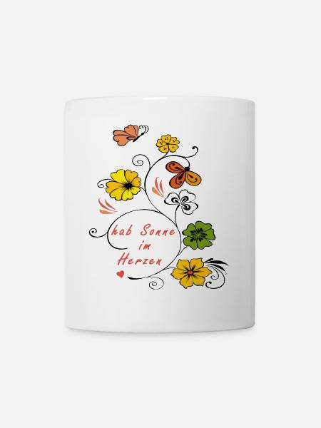 hab Sonne im Herzen - Tasse - Weiß