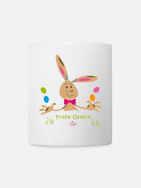 frohe Ostern - Tasse - Weiß