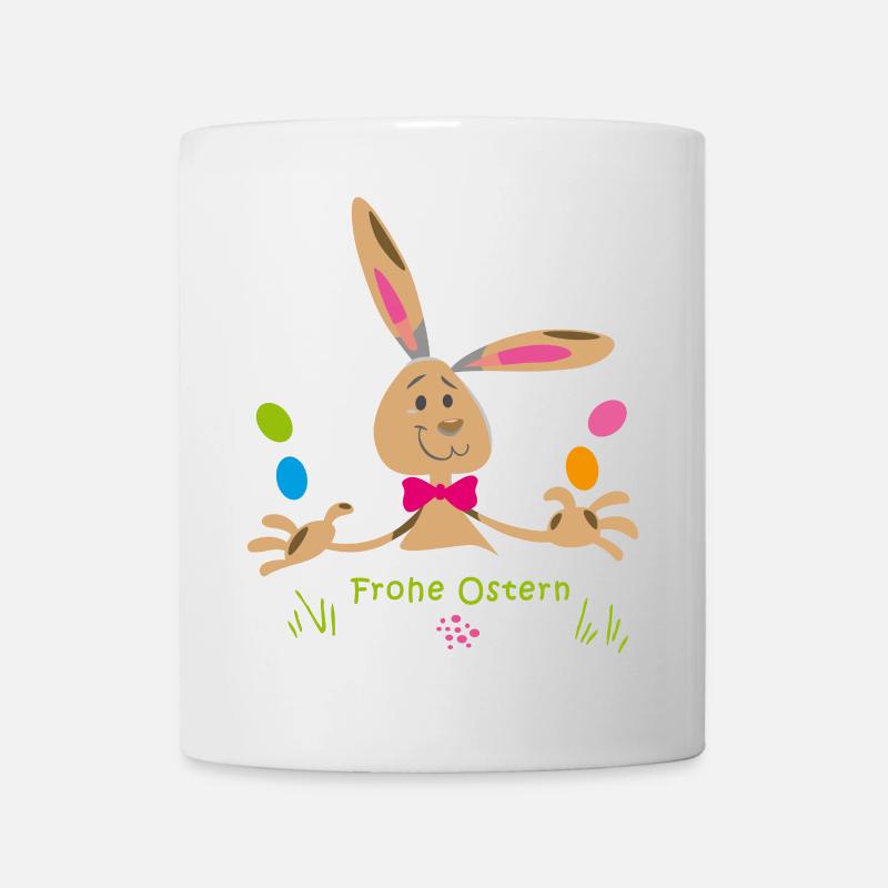frohe Ostern - Tasse - Weiß