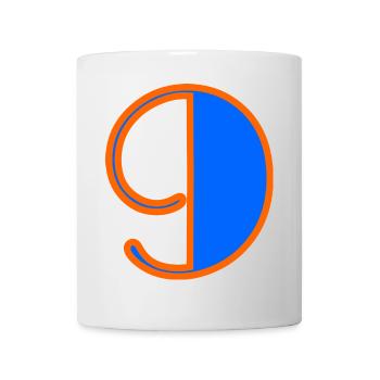9 ANS. 9e ANNIVERSAIRE. ANNIVERSAIRE 9 ANS. 9 - Mug blanc - blanc - Devant