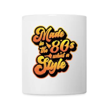 Made in the 80s Fin farbenfroh - Tasse - Weiß - Vorne