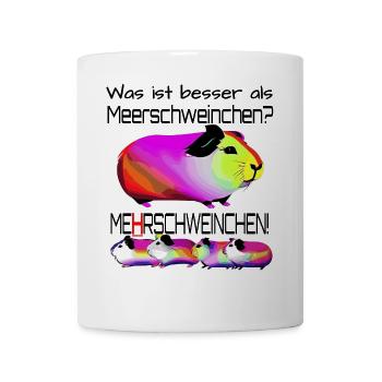 Meerschweinchen Mehrschweinchen Spruch - Tasse - Weiß - Vorne