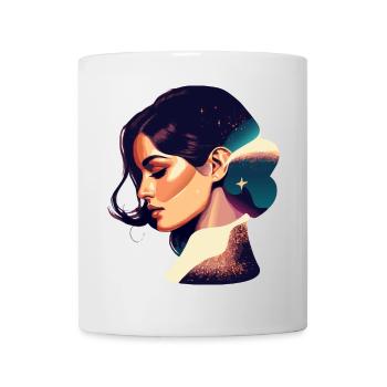 Kosmische Traumfrau Illustration - Tasse - Weiß - Vorne