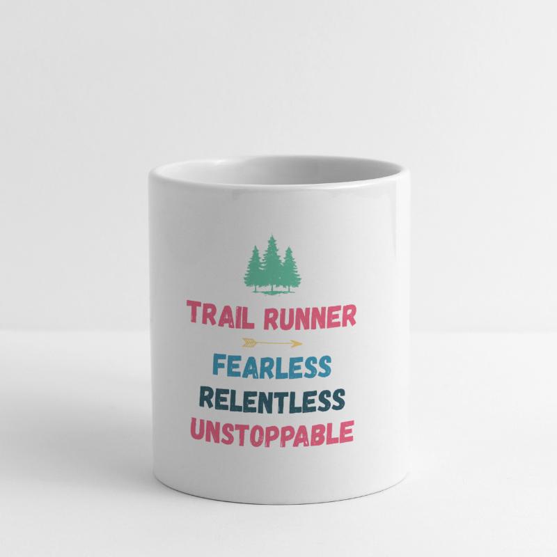 Trail Runner - Intrépide. Implacable. Imparable. Mug blanc