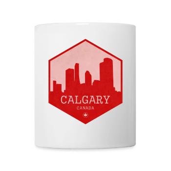 Calgary Skyline Red Badge - Mug - white - Front