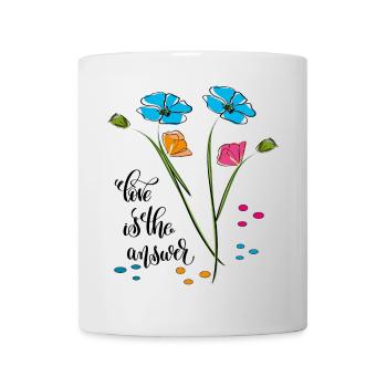 Love is the answer, Liebe - Mug - white - Front