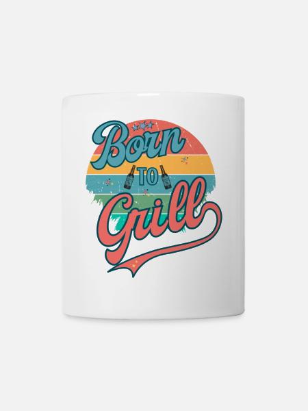 Born to Grill Retro - Mug - white