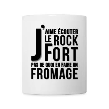 fromage, Roquefort, rock - Mug blanc - blanc - Devant