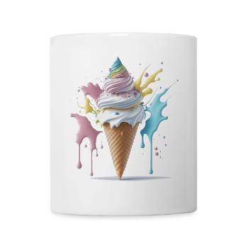 Eiscreme - Tasse - Weiß - Vorne