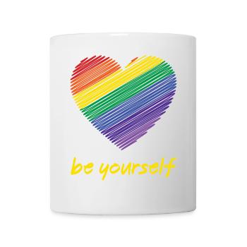 Mois de la fierté LGBTQ - Soyez vous-même - Mug blanc - blanc - Devant