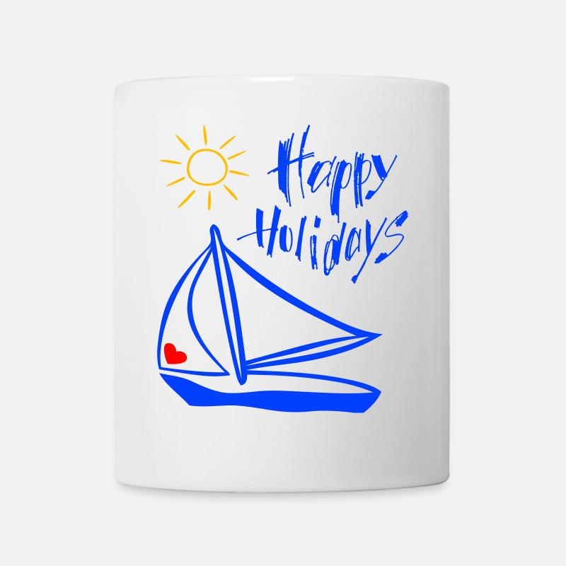 Segelboot, maritim - Tasse - Weiß