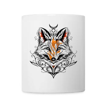 Tribal Fox Symbol Tattoo Woodland Animal - Mug - white - Front