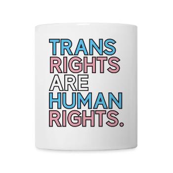 Mois de la fierté LGBT - Les droits des trans sont des droits humains - Mug blanc - blanc - Devant