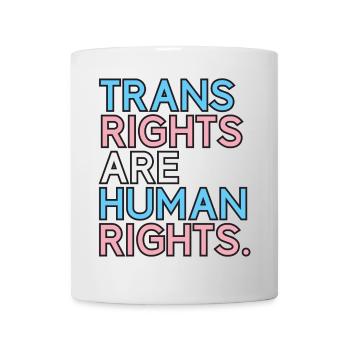 Mois de la fierté LGBT - Les droits des trans sont des droits humains - Mug blanc - blanc - Devant