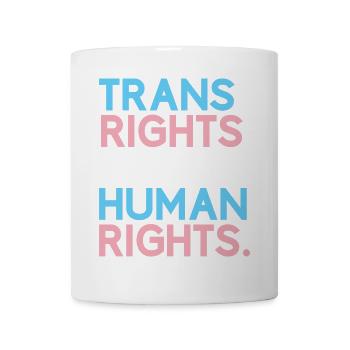 Mois de la fierté LGBT - Les droits des trans sont des droits humains - Mug blanc - blanc - Devant