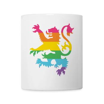 Mois de la fierté LGBTQ - Lion écossais LGBT - Mug blanc - blanc - Devant