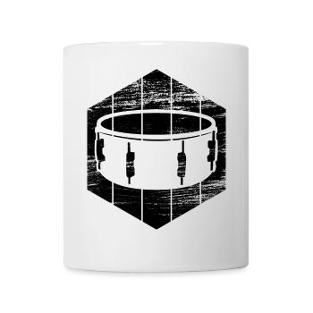 Trommel Zeichnung - Tasse - Weiß - Vorne