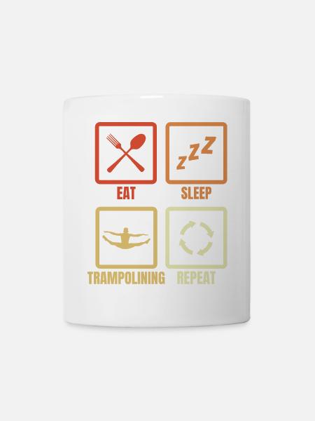Eat Sleep Trampoline Repeat - Tasse - Weiß