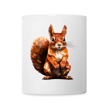 Squirrel in polygon style - Mug - white - Front