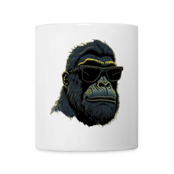 Gorilla mit Sonnebrille - Tasse - Weiß - Vorne