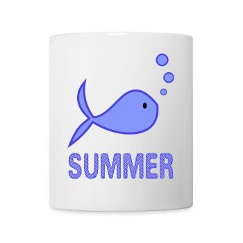 POISSON. POISSON D'AVRIL. VACANCES. ETE. HUMOUR - Mug blanc - blanc - Devant