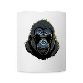 Gorilla with sunglasses - Mug - white - Front