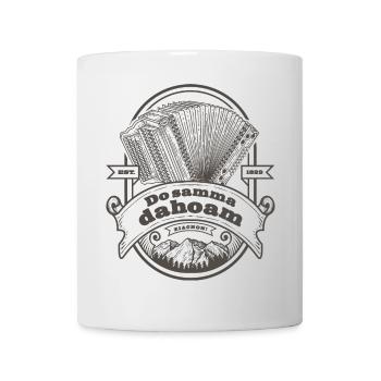 Ziach Vintage Label - Do samma dahoam | ZiachON! - Tasse - Weiß - Vorne