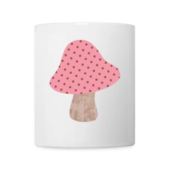 Mushroom Dots Pattern Dots Pink Girl Lucky Lucky - Mug - white - Front