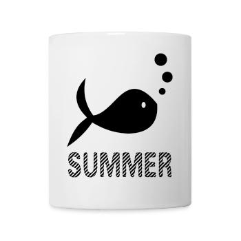 SURFING. FISH. BEACH. SEA. OCEAN. HUMOR. HOLIDAY - Mug - white - Front