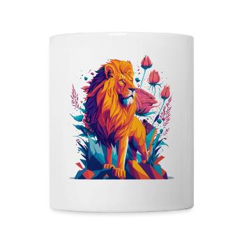 Majestic Lions Roses Art - Mug - white - Front