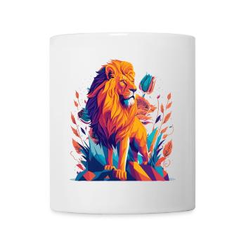 Majestic Lion Polygon - Mug - white - Front