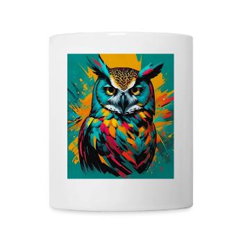 Hibou - Mug blanc - blanc - Devant