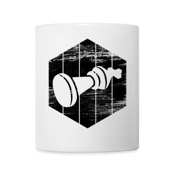 Schachfigur - Tasse - Weiß - Vorne