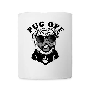 Pug OFF | Chien Carlin - Mug blanc - blanc - Devant