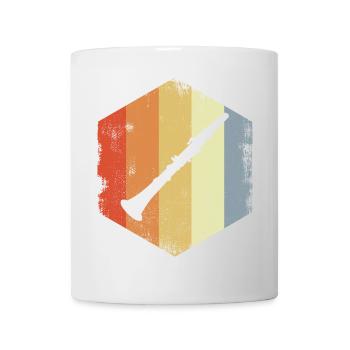 Vintage Klarinette Zeichnung - Tasse - Weiß - Vorne
