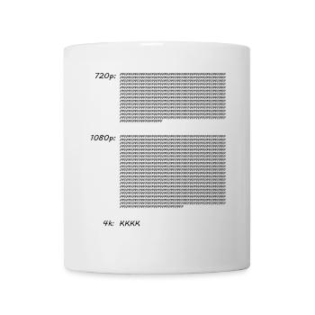 720p1080p4k schwarz - Tasse - Weiß - Vorne