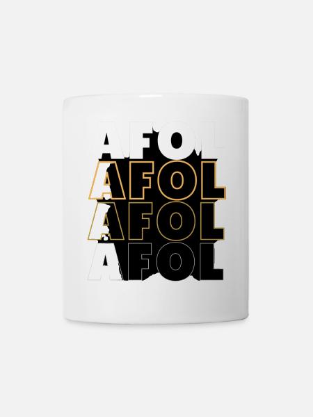 AFOL Vierfach Schriftzug - Tasse - Weiß