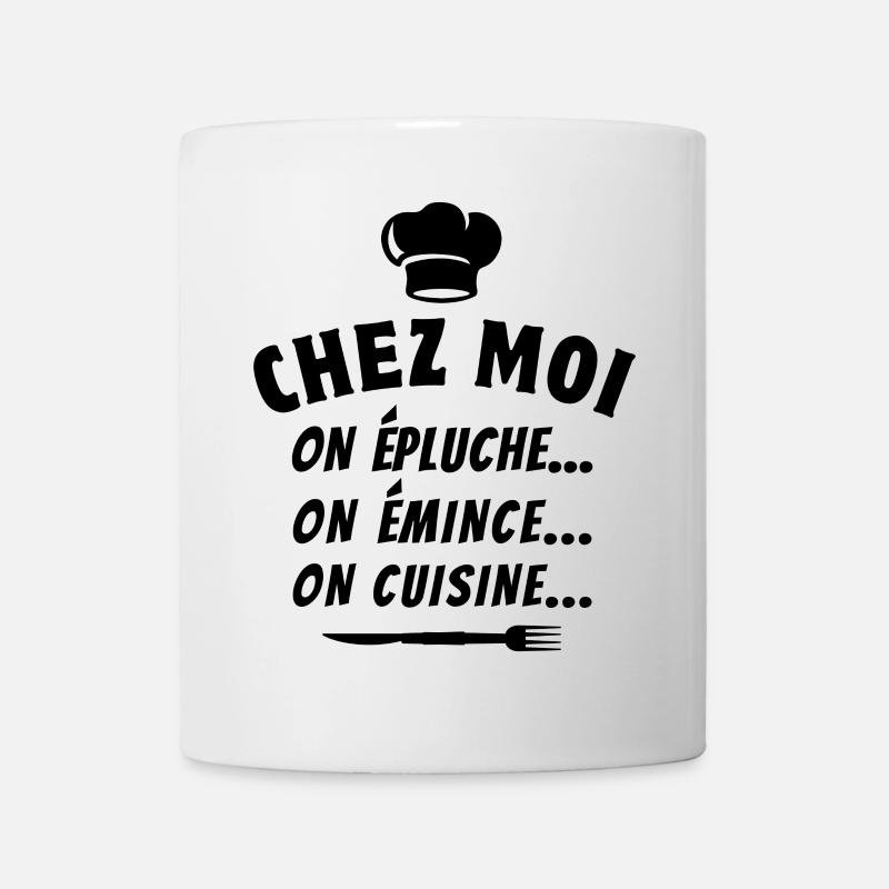 cuisiner, faire la cuisine, cuisinier - Mug blanc - blanc