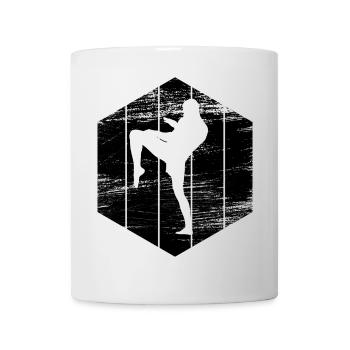 Croquis de kickboxing - Mug blanc - blanc - Devant