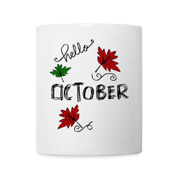 Oktober Herbst - Tasse - Weiß - Vorne